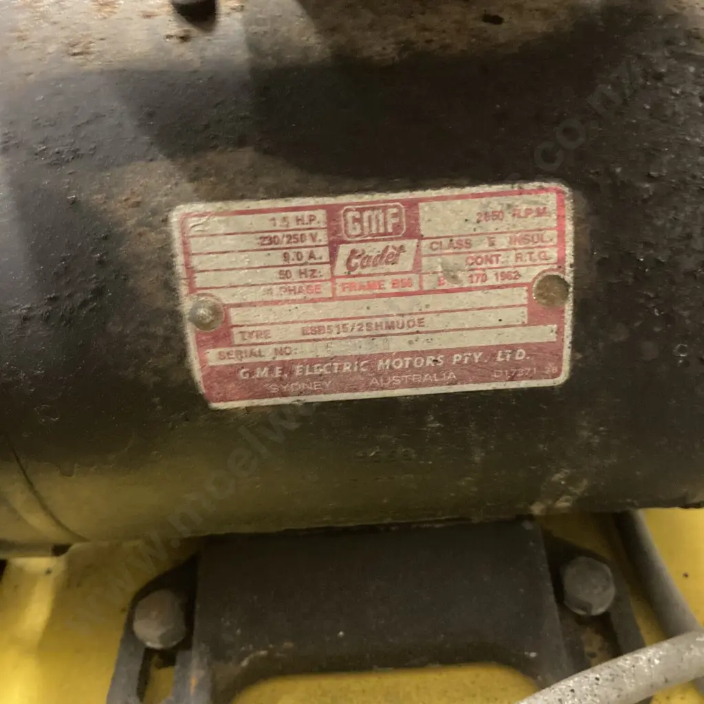 Hindin Belt Drive Air Compressor Model SBE10D, GMG 1.5Hp Single Phase Motor (As Found) Image 1++